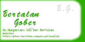 bertalan gober business card